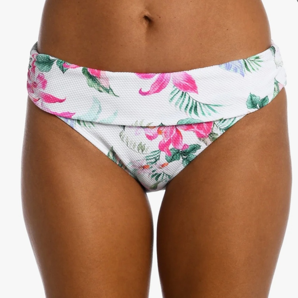 La Blanca Mystic Palms Shirred Band Hipster Bikini Bottom